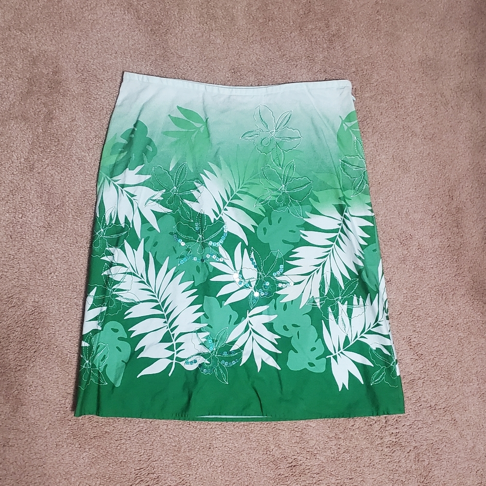 Green Crazy Horse Size 12 skirt